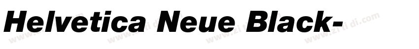 Helvetica Neue Black字体转换